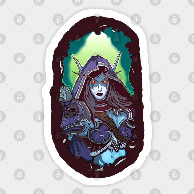 Sylvanas The Dark LADY Sticker by Frajtgorski